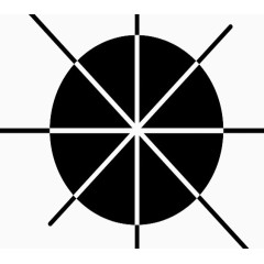 黑色实心米字格