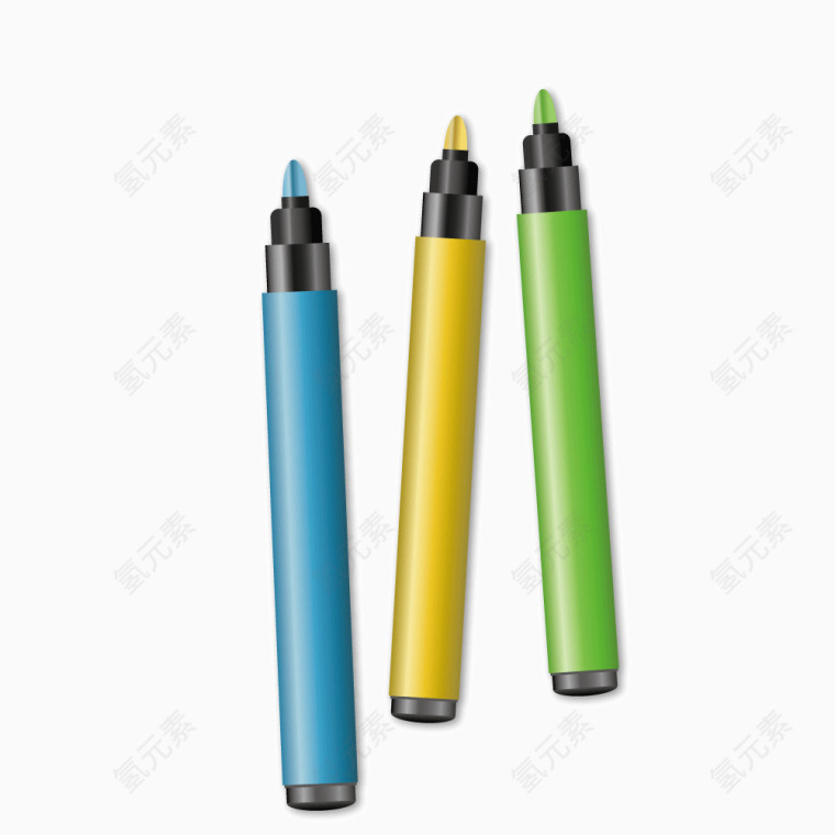 矢量彩色马克笔