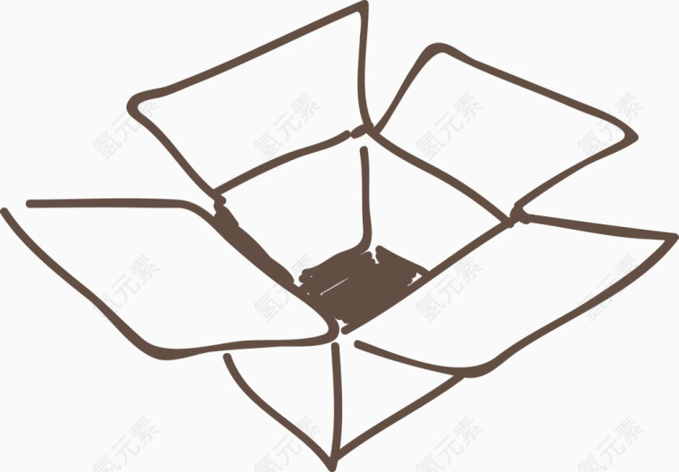 纸箱，手绘纸箱，淘宝素材，手绘元素