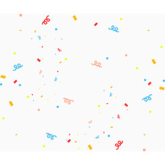 多彩简约礼花漂浮素材