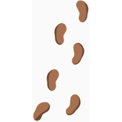 海边沙滩上的脚印