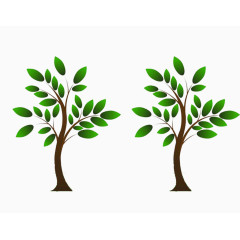 绿色卡通可爱树苗树木植树节元素