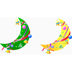 矢量圣诞元素月亮图片