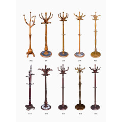 实木多种衣帽架