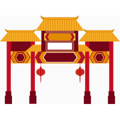 古代矢量建筑素材