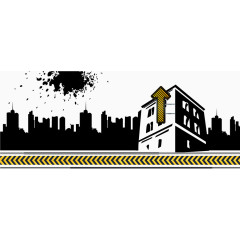 矢量手绘建筑城市