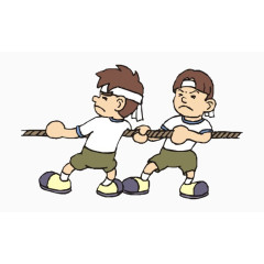 卡通拔河比赛