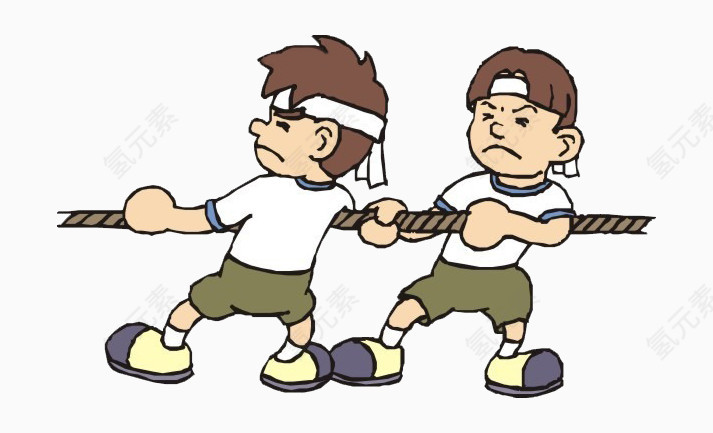 卡通拔河比赛