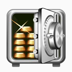 灰色质感保险箱金砖