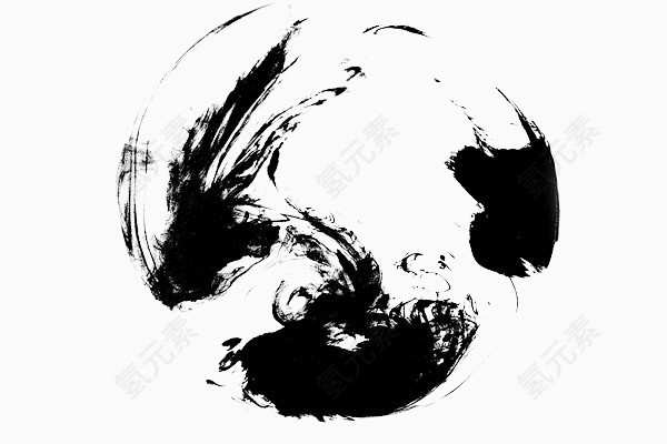 黑色水墨笔触