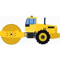 矢量扁平压路机