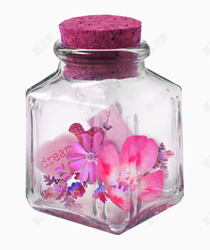 瓶子里的花朵
