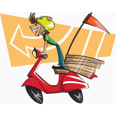 男孩 快递员 骑车