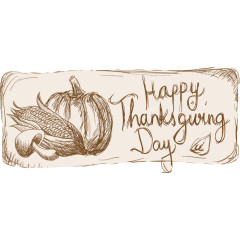 感恩节手绘贺卡