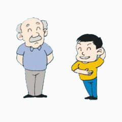 自我介绍的老人和孩子