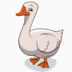 矢量鸡鸭鹅白色大鹅
