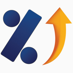 百分号上升箭头图标