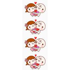 卡通小情侣素材
