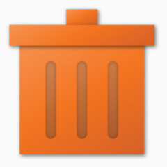 橙色垃圾箱图标