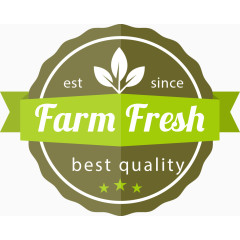 绿色有机食品标签矢量素材