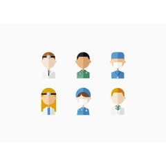 矢量医生护士图标