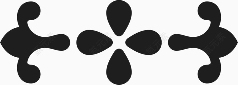 角花底纹花型对称平面图形