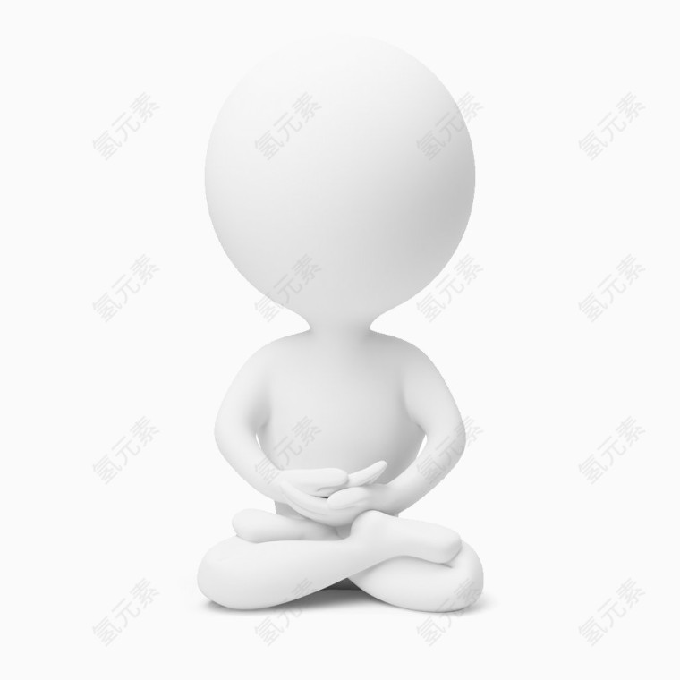 白色3D小人