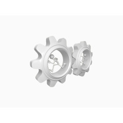 白色齿轮
