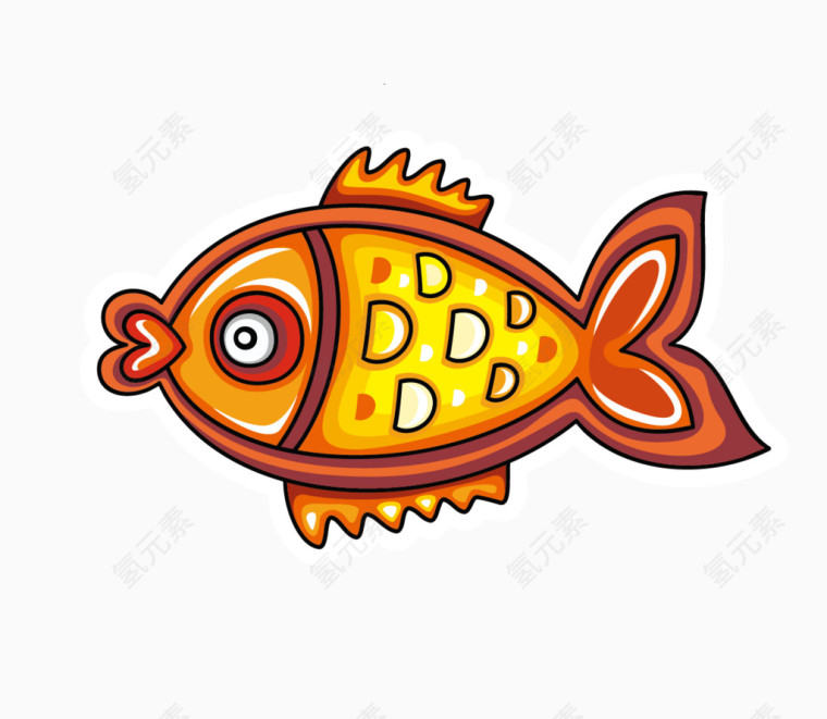 小金鱼矢量卡通素材