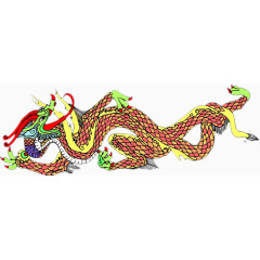 红色龙纹
