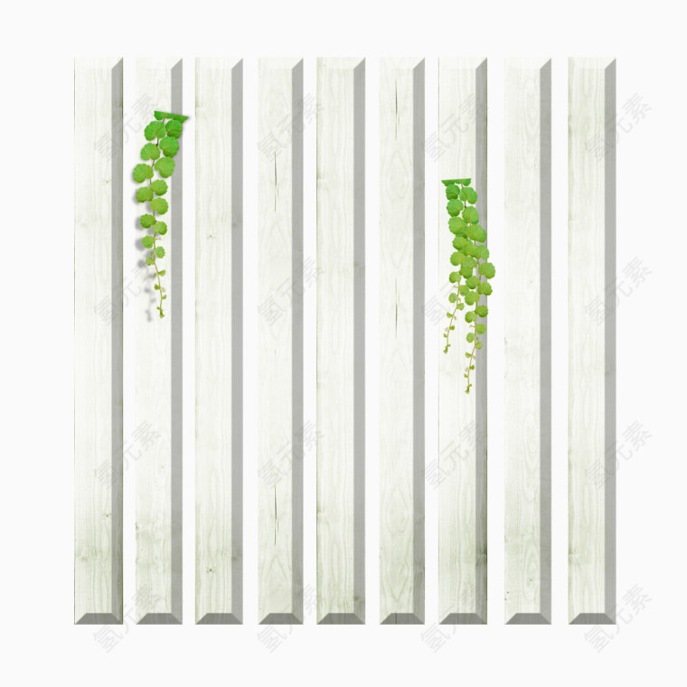 白色木板格栅免抠素材