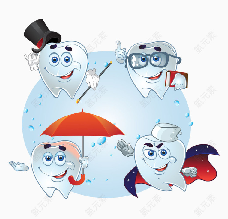 个性卡通牙齿