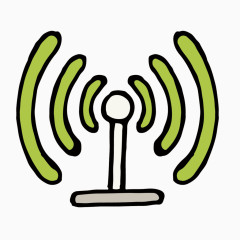 矢量手绘无线路由器素材