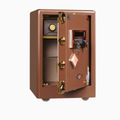 棕色双锁保险箱