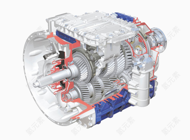 变速箱内部结构立体运转图