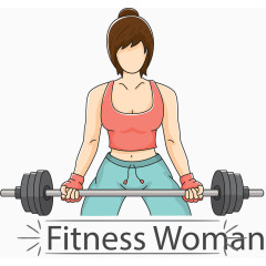 矢量女性举重运动