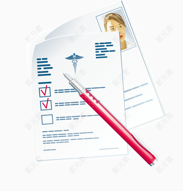 卡通立体医疗病例