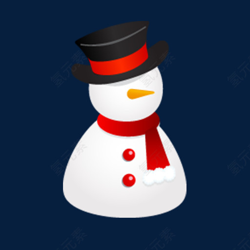 卡通冬天圣诞节雪人元素