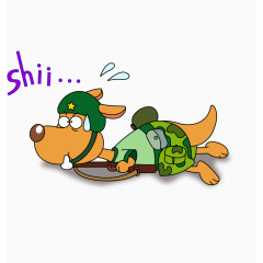 矢量卡通手绘搞笑袋鼠士兵