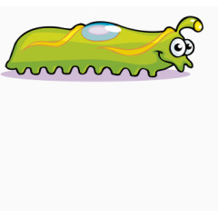 卡通毛毛虫绿加