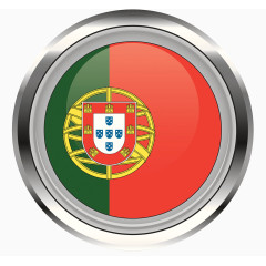 葡萄牙国旗金属圆形图标