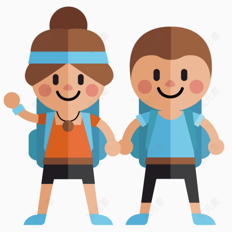 矢量艺术漫画女孩