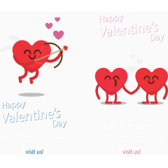 可爱情人节海报