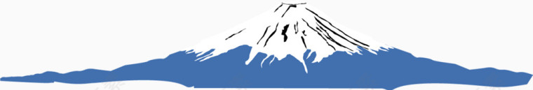 卡通手绘雪山