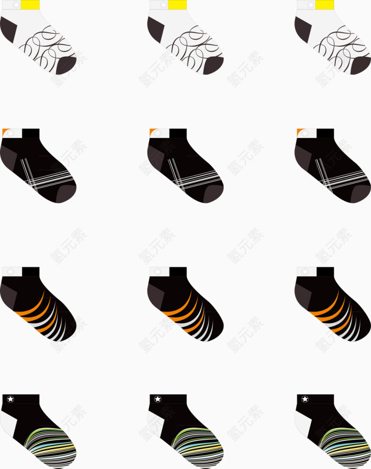 矢量袜子模板
