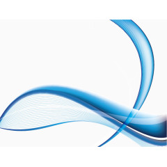 矢量蓝色线条装饰