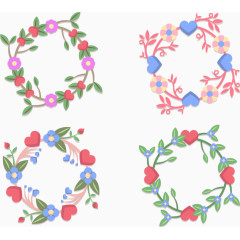 小清新情人节花环