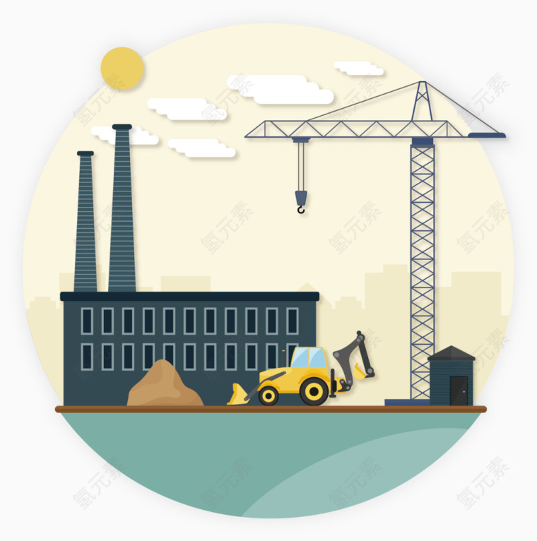 扁平化城市建设场景