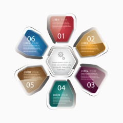 矢量彩色ppt创意目录