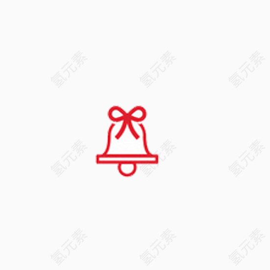 简约小清新红色可爱铃铛